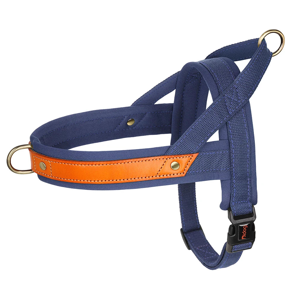 No Pull Leather Dog Harness