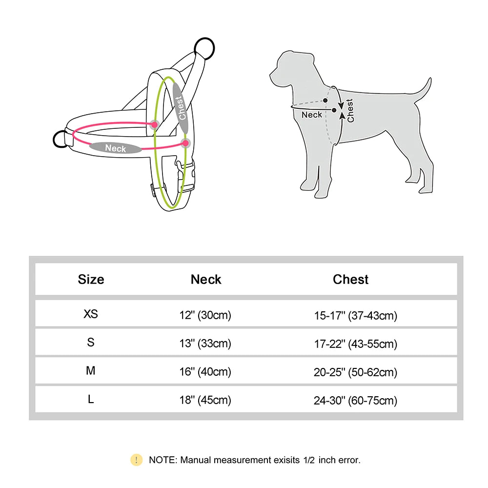 No Pull Leather Dog Harness
