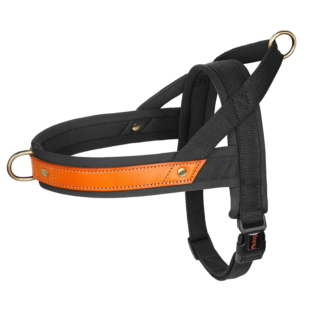 No Pull Leather Dog Harness